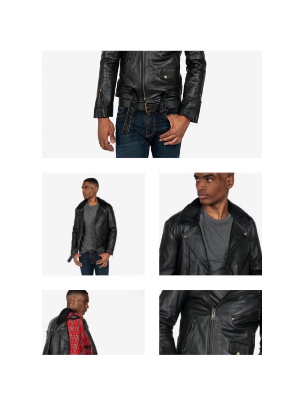 Straight To Hell Men’s Wool Commando Leather Shearling Jacket Black 44 GUC